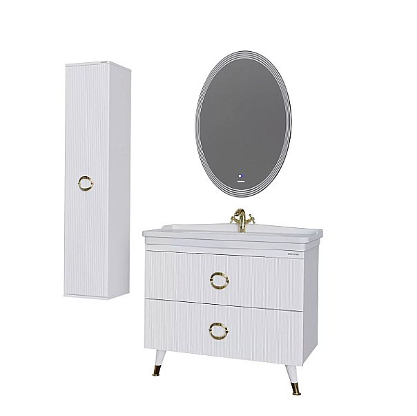 Пенал Grossman Атрио 35 303509 белый для ванной в интернет-магазине сантехники Sanbest