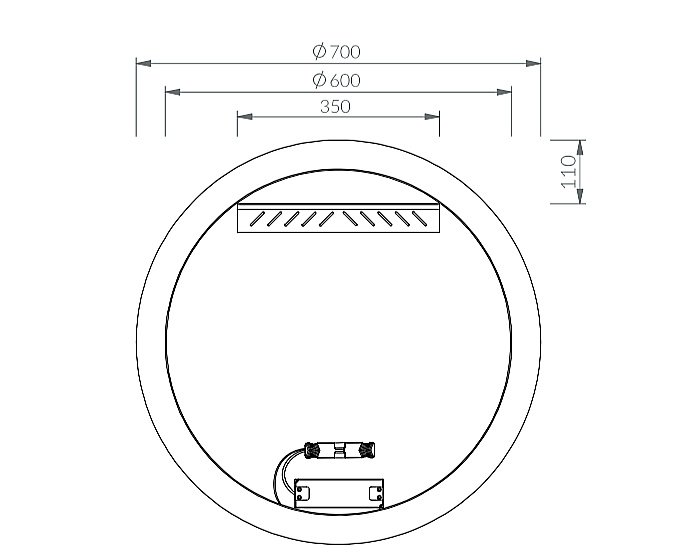Зеркало с подсветкой Ravak Luna X000001579 70 в ванную от интернет-магазине сантехники Sanbest