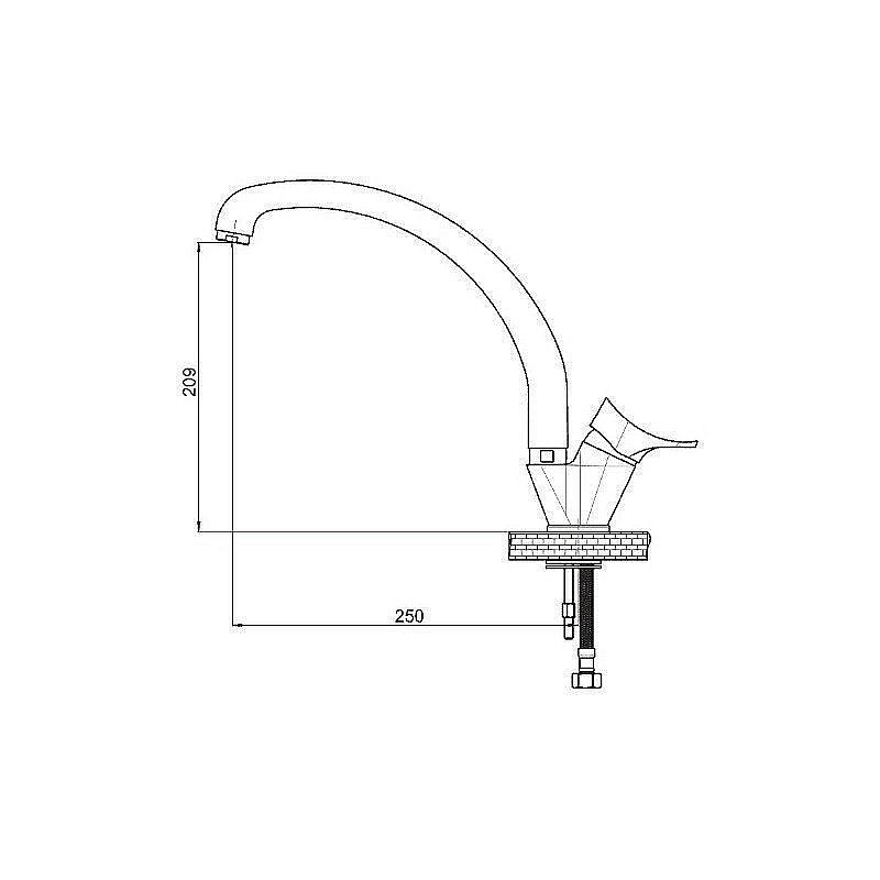 Смеситель для кухни GPD Florus MTE170 купить в интернет-магазине сантехники Sanbest