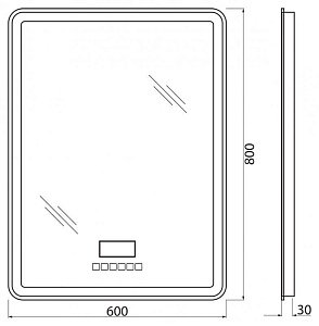 Зеркало BelBagno SPC-MAR-600-800 RAD в ванную от интернет-магазине сантехники Sanbest