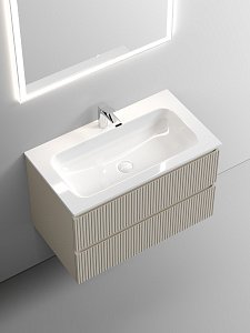 Тумба с раковиной Sancos SNOB T SNT80CE 80 Beige Soft для ванной в интернет-магазине Sanbest