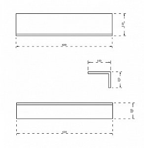 Полочка для ванной комнаты Abber STEIN AS1654 60 белая купить в интернет-магазине сантехники Sanbest