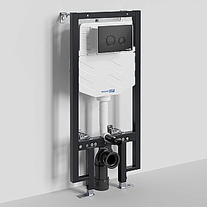 Инсталляция для унитаза WasserKraft Vils 56TLT.010.ME.MB01 с черной матовой кнопкой купить в интернет-магазине сантехники Sanbest
