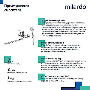 Смеситель для ванны Milardo Enjoy ENJSB00M10 купить в интернет-магазине сантехники Sanbest