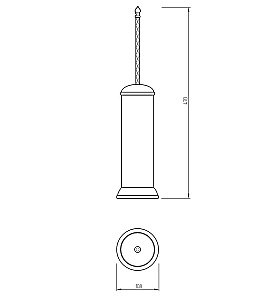 Ершик для туалета Migliore Сleopatra ML.CLE-60.713.DO золото купить в интернет-магазине сантехники Sanbest