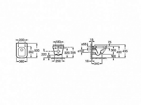 Унитаз подвесной Roca Dama-N 346788000 купить в интернет-магазине Sanbest