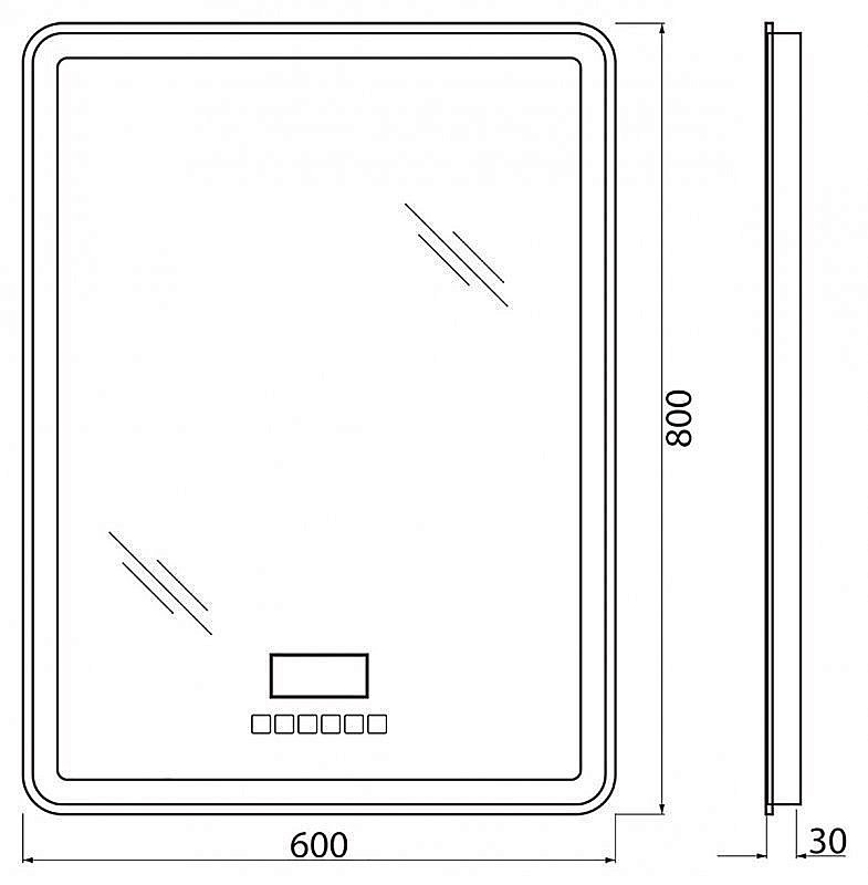 Зеркало BelBagno SPC-MAR-600-800 RAD в ванную от интернет-магазине сантехники Sanbest