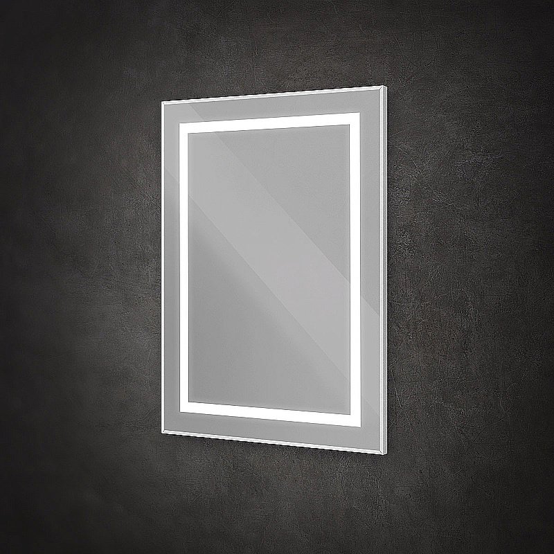 Зеркало BelBagno Kraft SPC-KRAFT-500-800-SENS-AL сатин в ванную от интернет-магазине сантехники Sanbest