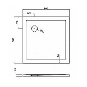 Душевой поддон Burlington Zamori Z1161 90х90 белый купить в интернет-магазине Sanbest
