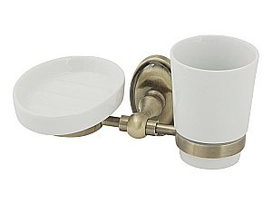 Держатель со стаканом и мыльницей Veragio Bonjour VR.BNR-7843.BR купить в интернет-магазине сантехники Sanbest