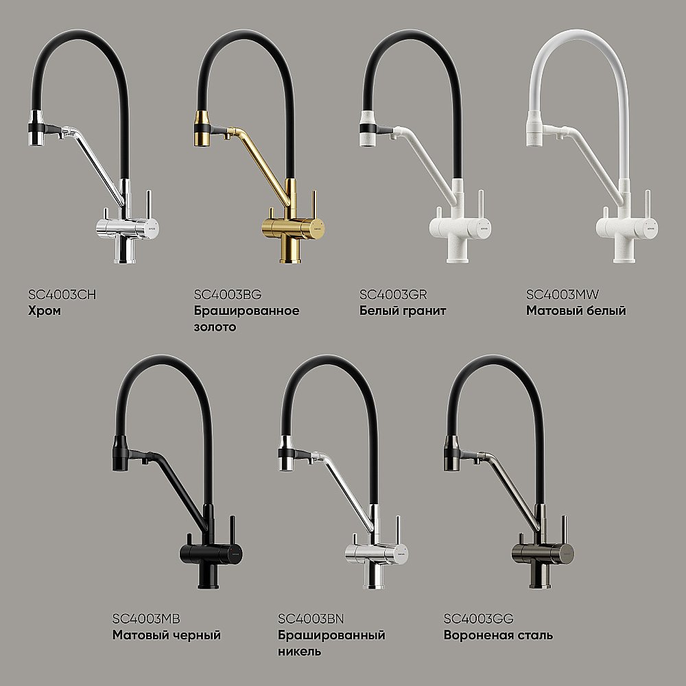 Смеситель для кухни Sancos Dora SC4003CH хром купить в интернет-магазине сантехники Sanbest