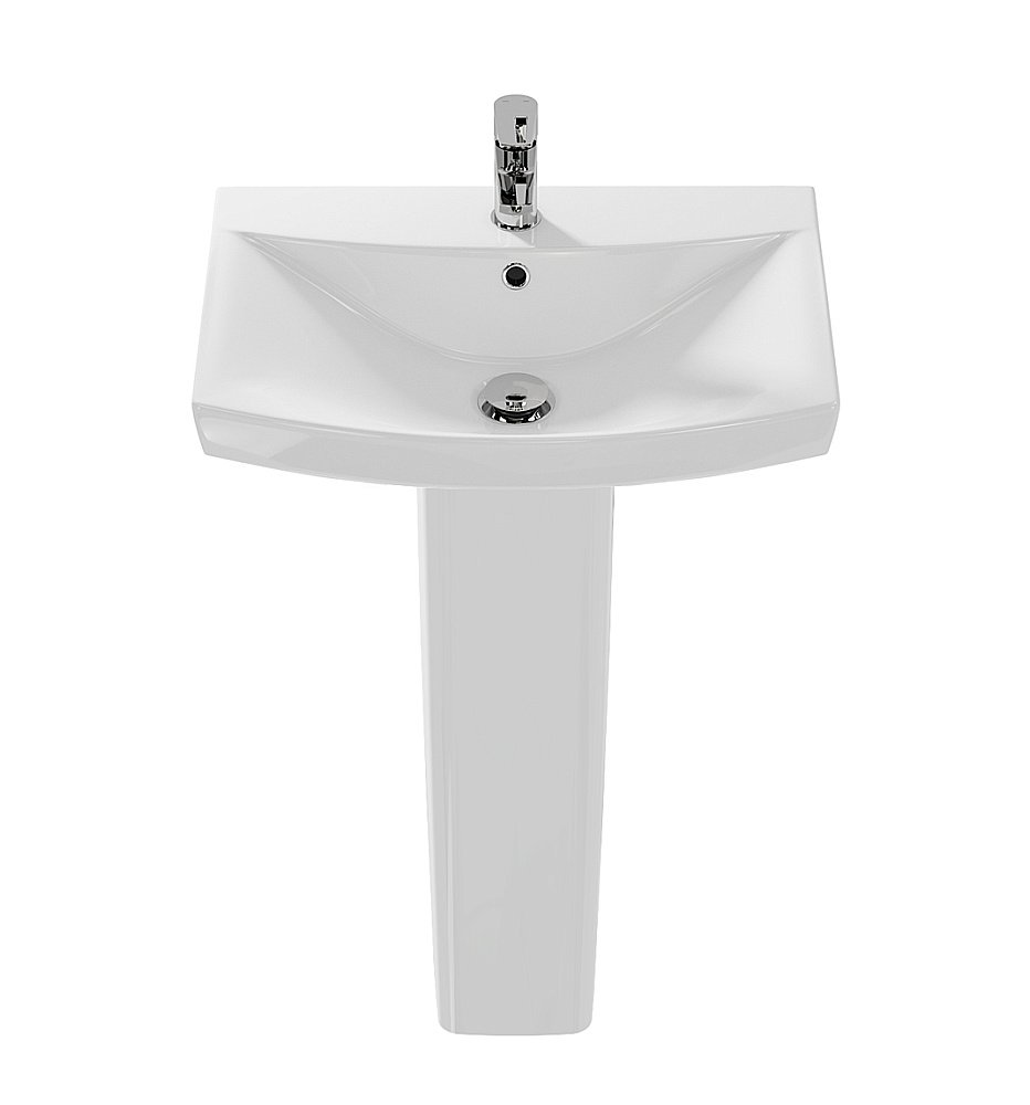 Раковина на пьедестале Cersanit CARINA 60 белая купить в интернет-магазине Sanbest