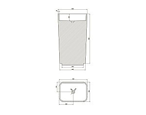 Раковина напольная NT Bagno Eccolo 50 NT702 белая матовая купить в интернет-магазине Sanbest