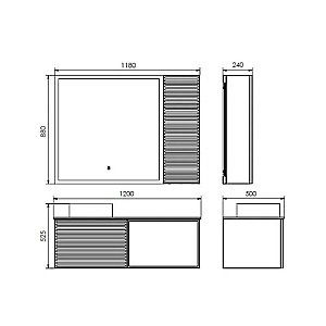 Шкаф Comforty Геленджик 00-00017848 белый для ванной в интернет-магазине сантехники Sanbest