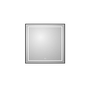 Зеркало BelBagno Kraft 90х80 SPC-KRAFT-TCH-WARM-NERO черное матовое в ванную от интернет-магазине сантехники Sanbest