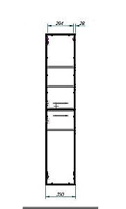 Шкаф-пенал подвесной Эстет Vegas 35 для ванной в интернет-магазине сантехники Sanbest