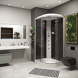 Душевая кабина Niagara Classic NG-3512-14G 120х80 с гидромассажем купить в интернет-магазине Sanbest