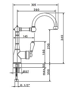 Смеситель для кухни Migliore Cucina Ermitage ML.CUC-7085 хром купить в интернет-магазине сантехники Sanbest