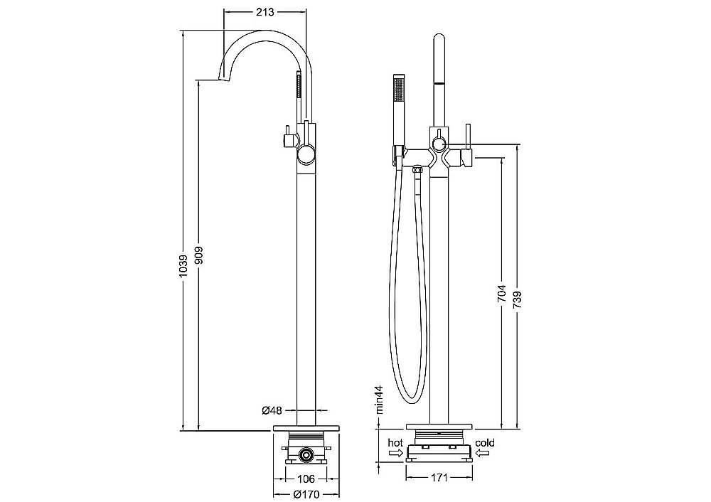 Смеситель для ванны Timo Saona 2310/17Y-CR купить в интернет-магазине сантехники Sanbest