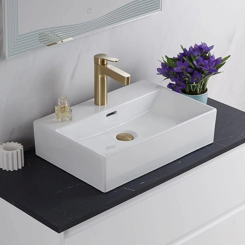 Раковина накладная BelBagno 51 BB1340 белая купить в интернет-магазине Sanbest