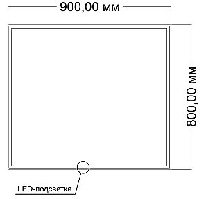 Зеркало LED Vincea VLM-3VN9008-2 90х80 в ванную от интернет-магазине сантехники Sanbest