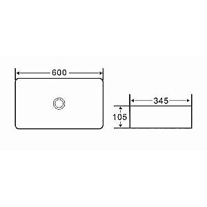 Раковина Boheme Vallessi 60 873 черная купить в интернет-магазине Sanbest