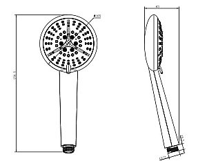 Душевая лейка Koller Pool SH0536 купить в интернет-магазине сантехники Sanbest