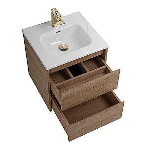 Тумба с раковиной BelBagno KRAFT-500-2C-SO-RNN Rovere Nebrasca Nature для ванной в интернет-магазине Sanbest