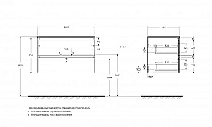 Тумба с раковиной и столешницей BelBagno 80 KRAFT-800-2C-SO-AO+KEP-80-GRN голубая матовая для ванной в интернет-магазине Sanbest