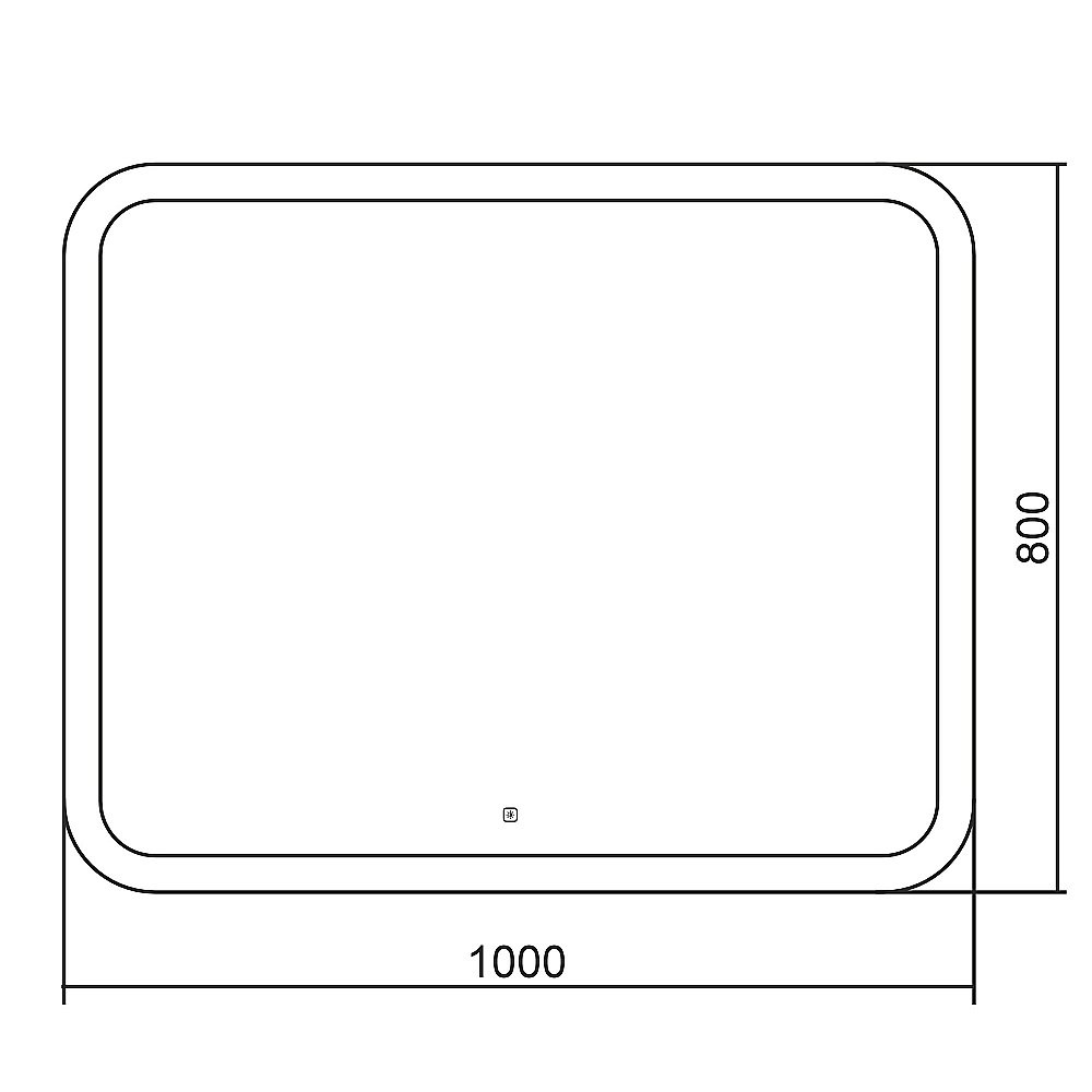 Зеркало ABBER See AG6109SL-1.0 100x80 в ванную от интернет-магазине сантехники Sanbest