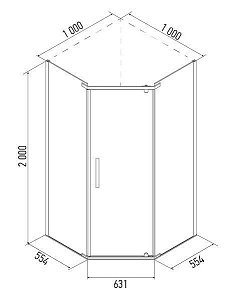 Душевой уголок Erlit Comfort ER 10109V 90x90 купить в интернет-магазине Sanbest