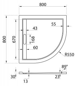 Душевой поддон Cezares TRAY AS-R 80x80 белый купить в интернет-магазине Sanbest