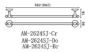 Полотенцедержатель Art&Max Antic Crystal AM-2624SJ хром купить в интернет-магазине сантехники Sanbest