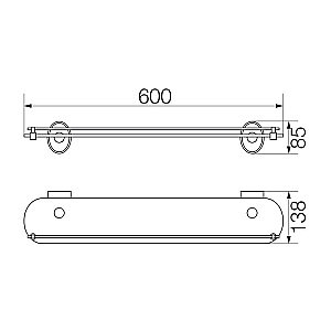 Полка Veragio Bonjour VR.BNR-7811.CR купить в интернет-магазине сантехники Sanbest
