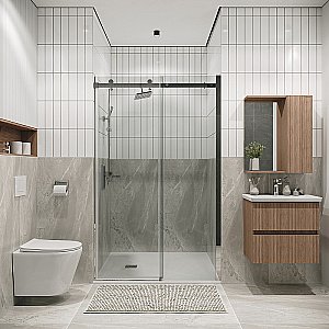 Душевая дверь Grossman Classic 130 100.K33.04.130.10.00 стекло прозрачное/профиль хром купить в интернет-магазине Sanbest