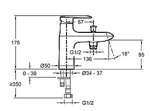 Смеситель для ванны Jacob Delafon KUMIN E99458-CP купить в интернет-магазине сантехники Sanbest