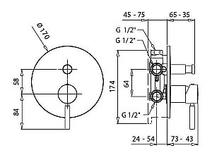 Смеситель для душа Migliore Fortis Black 30464 купить в интернет-магазине сантехники Sanbest