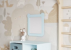 Зеркало Акватон Каспер Мишка 1A283402CR0E0 голубое матовое в ванную от интернет-магазине сантехники Sanbest