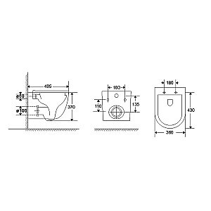 Унитаз Vincea Globo VT1-52T безободковый, смыв торнадо, с крышкой микролифт, белый купить в интернет-магазине Sanbest