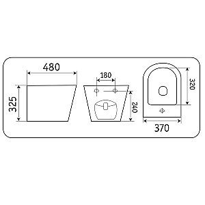 Биде подвесное CeramaLux N 2342BDMC капучино купить в интернет-магазине Sanbest