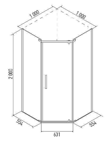Душевой уголок Erlit Comfort ER 10109V 90x90 купить в интернет-магазине Sanbest