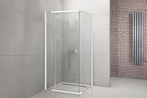 Душевой уголок Royal Bath HPVD RB90HPVD-T 90х90 прозрачное стекло/профиль белый купить в интернет-магазине Sanbest