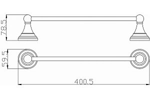 Полотенцедержатель Rav-Slezak Morava MKA0701/40CMAT черный купить в интернет-магазине сантехники Sanbest