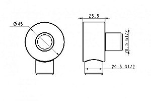 Подключение для шланга BelBagno NOVA BB-DHL-IN нержавеющая сталь купить в интернет-магазине сантехники Sanbest