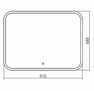 Зеркало с сенсором GROSSMAN Comfort 690680 91,5x68,5 в ванную от интернет-магазине сантехники Sanbest