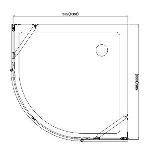 Душевой уголок Aquanet Beta NWD2242 100x100 стекло прозрачное/профиль хром купить в интернет-магазине Sanbest