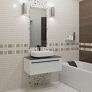 Тумба с раковиной LA FENICE Elba Bianco 90 белая/столешница черная для ванной в интернет-магазине Sanbest