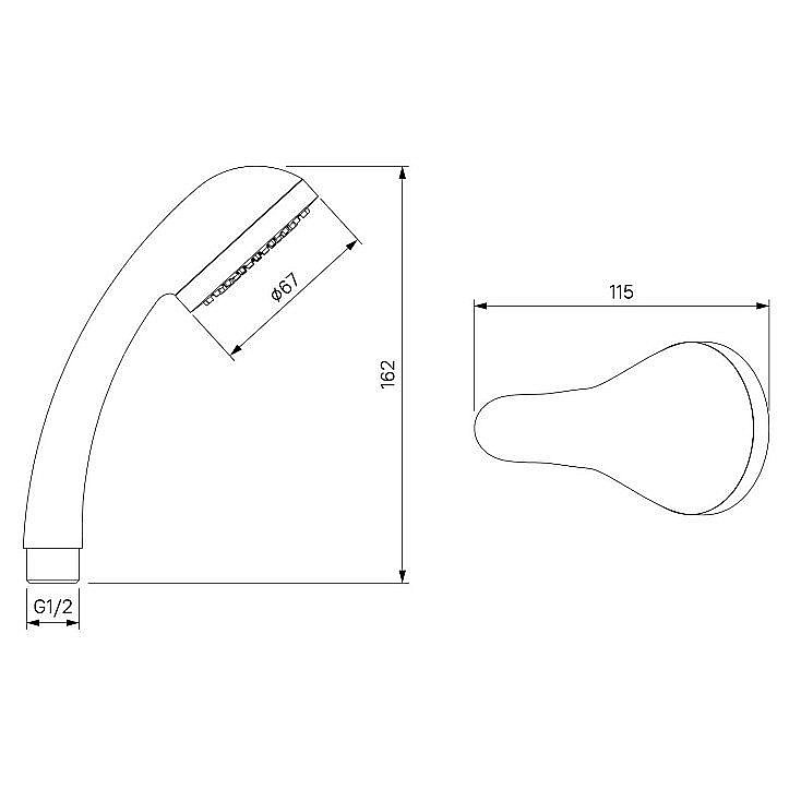 Смеситель для душа Milardo Simp SIMSB00M03 хром купить в интернет-магазине сантехники Sanbest
