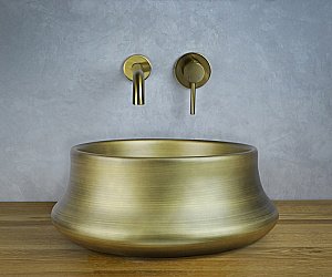 Раковина накладная Bronze de Luxe Terracotta 36 1347MQ бронза купить в интернет-магазине Sanbest