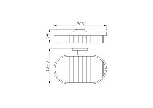 Мыльница с держателем WONZON & WOGHAND FIRST, Хром (WW-8424) купить в интернет-магазине сантехники Sanbest